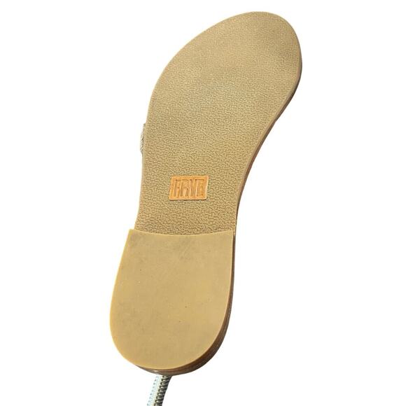 FRYE SANDALS CARLA CRISS CROSS OPEN TOE CASUAL SLIDE ASH SZ 7 AESTHETIC BOHO - Picture 16 of 16